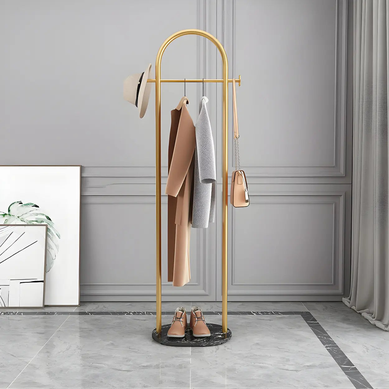 Arch Freestanding Coat Rack with Shelf