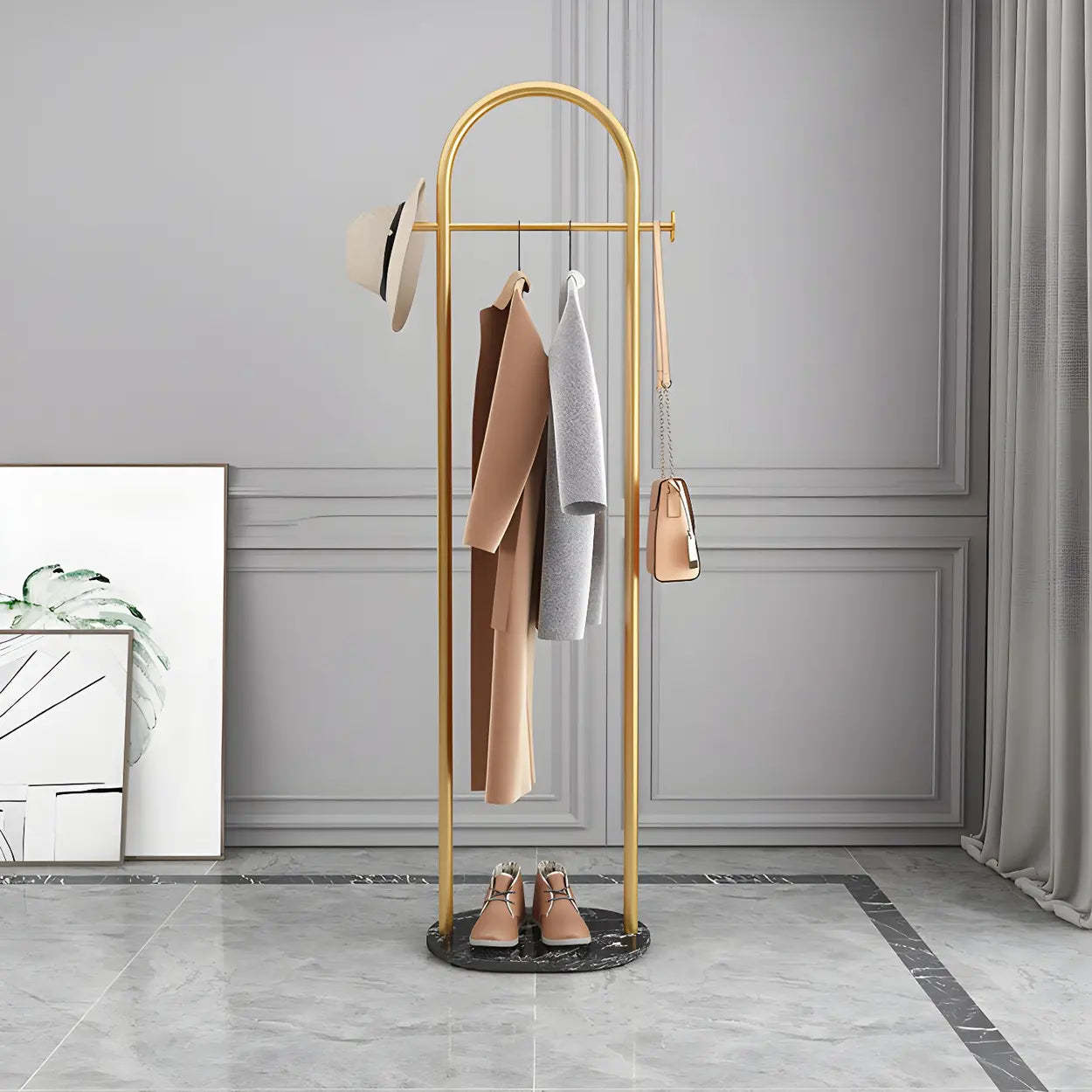 Arch Freestanding Coat Rack with Shelf