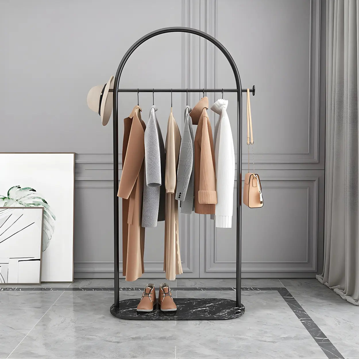 Arch Freestanding Coat Rack with Shelf