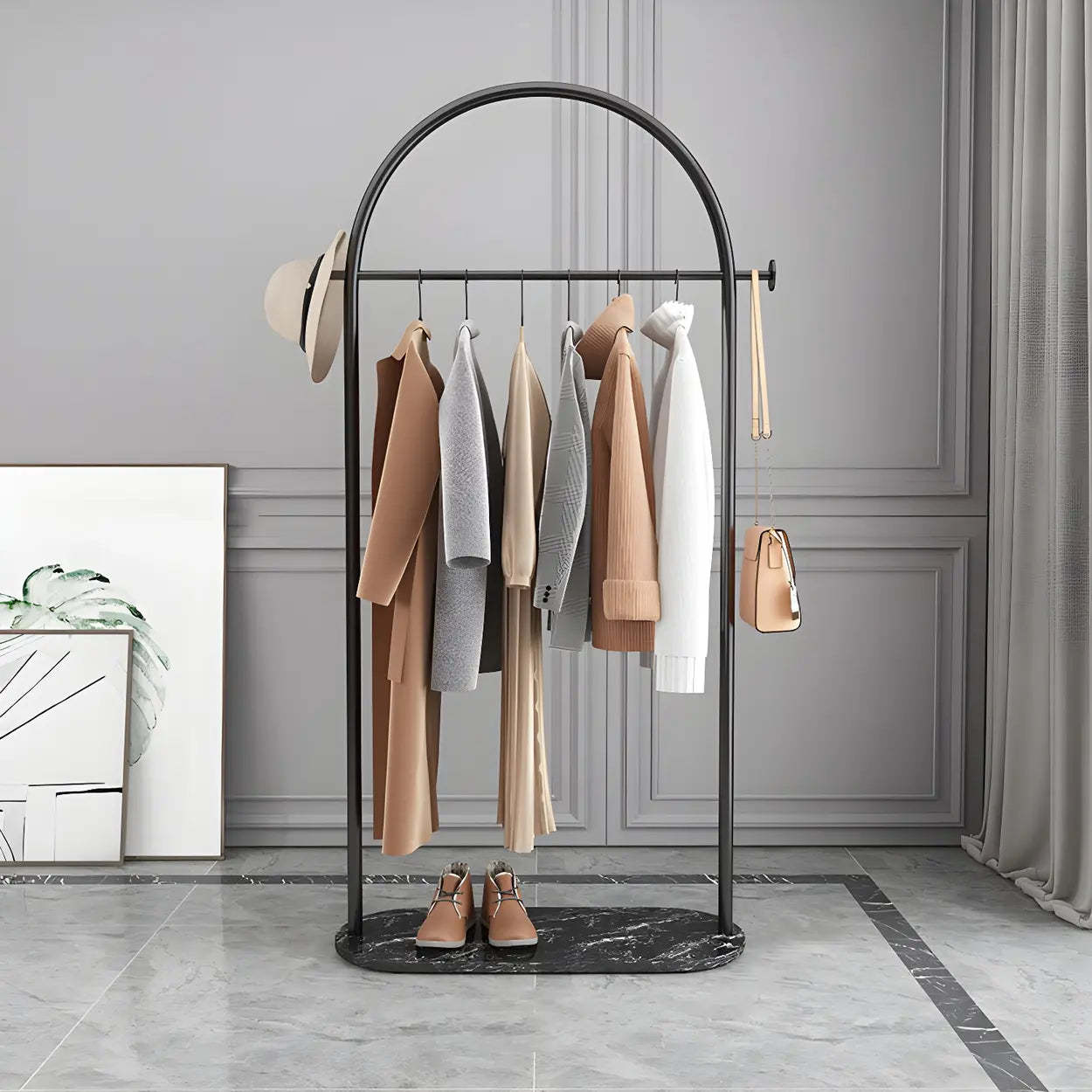 Arch Freestanding Coat Rack with Shelf