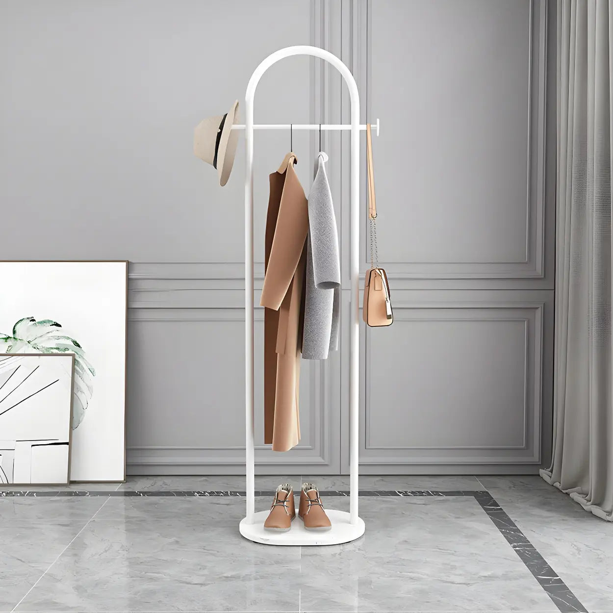 Arch Freestanding Coat Rack with Shelf