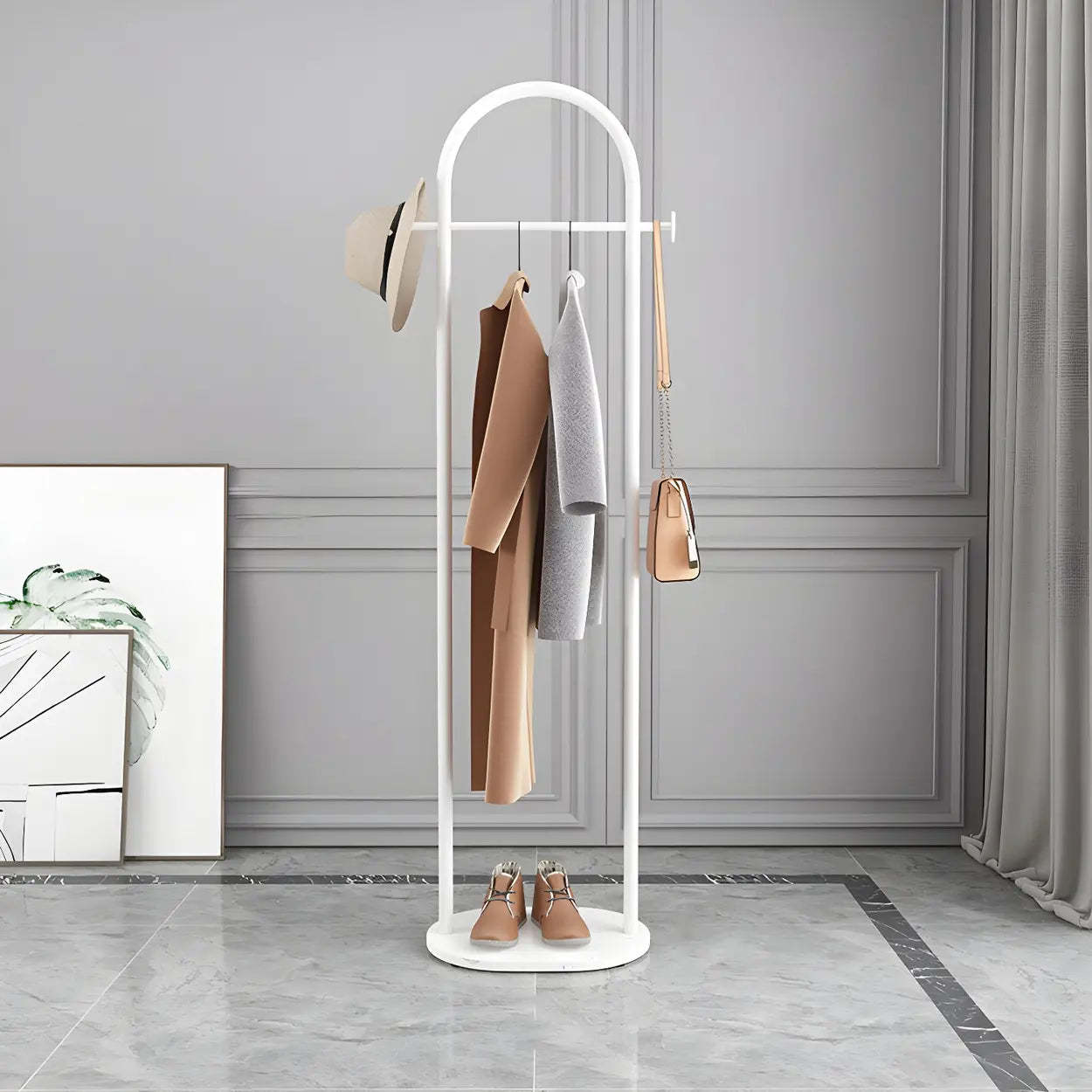 Arch Freestanding Coat Rack with Shelf