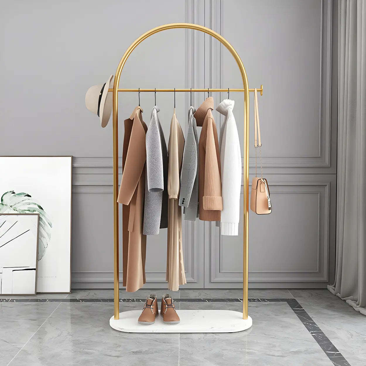 Arch Freestanding Coat Rack with Shelf