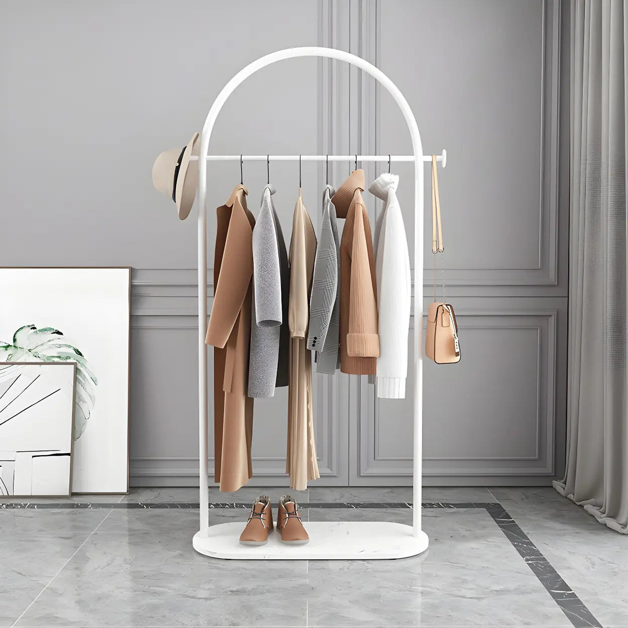 Arch Freestanding Coat Rack with Shelf
