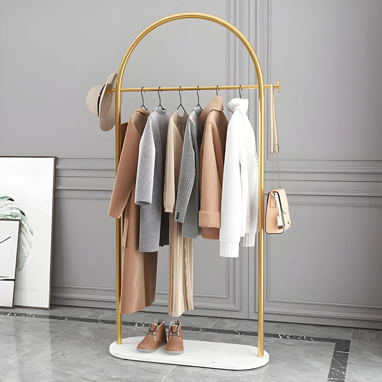 Arch Freestanding Coat Rack with Shelf