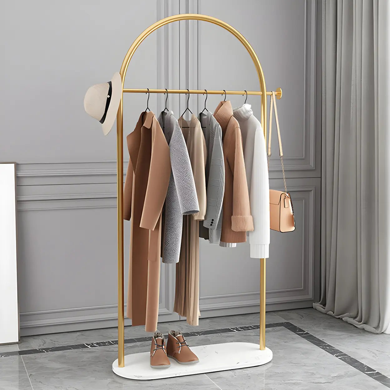 Arch Freestanding Coat Rack with Shelf