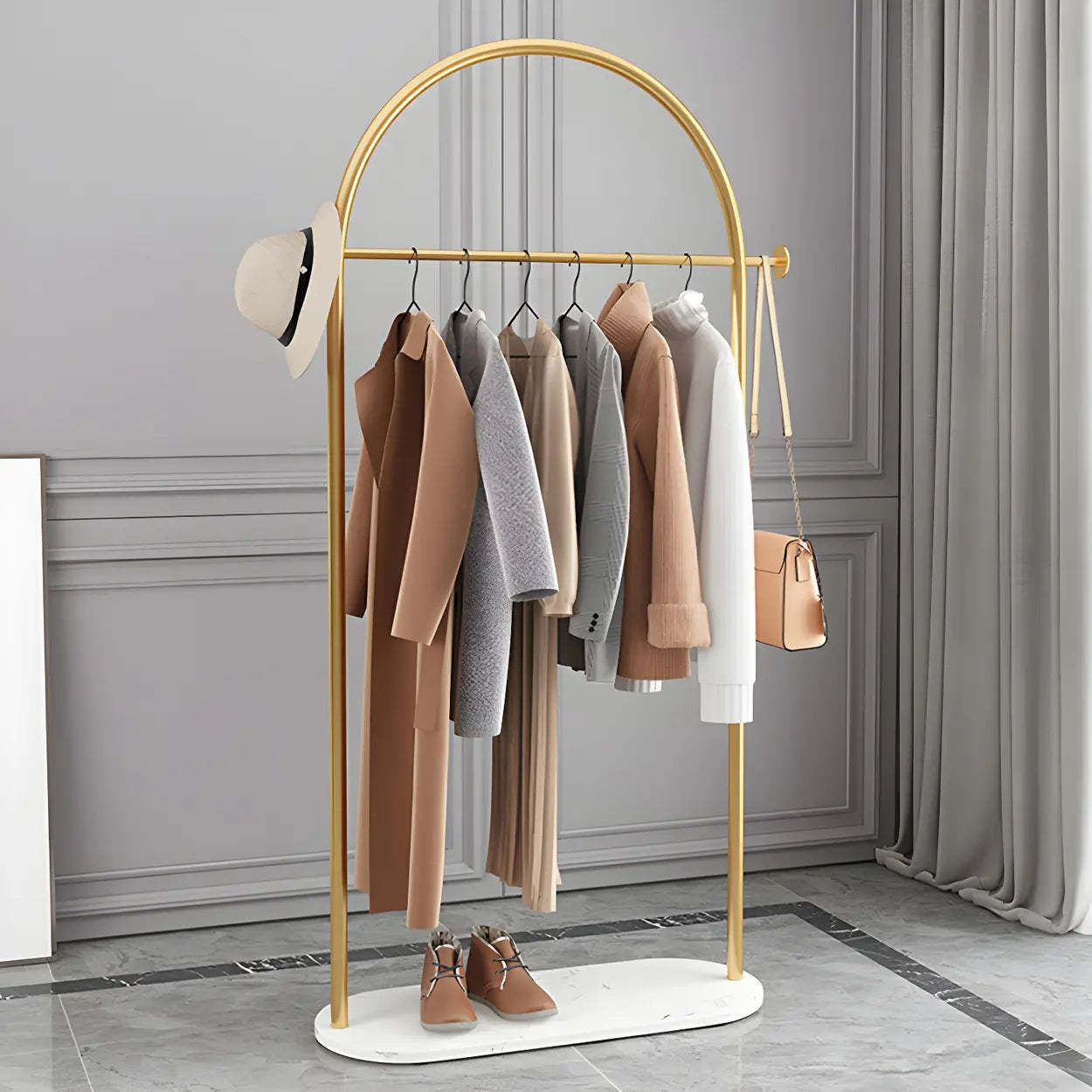 Arch Freestanding Coat Rack with Shelf