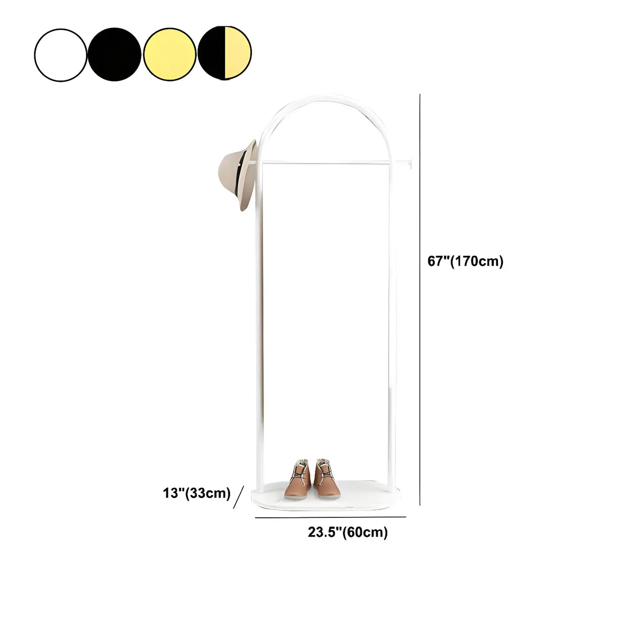 Arch Freestanding Coat Rack with Shelf