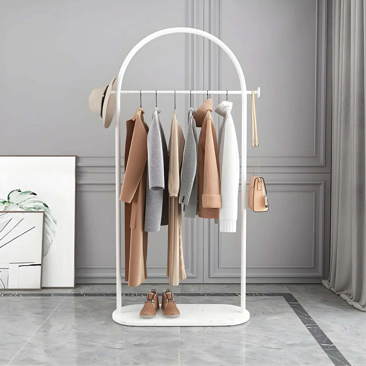 Arch Freestanding Coat Rack with Shelf