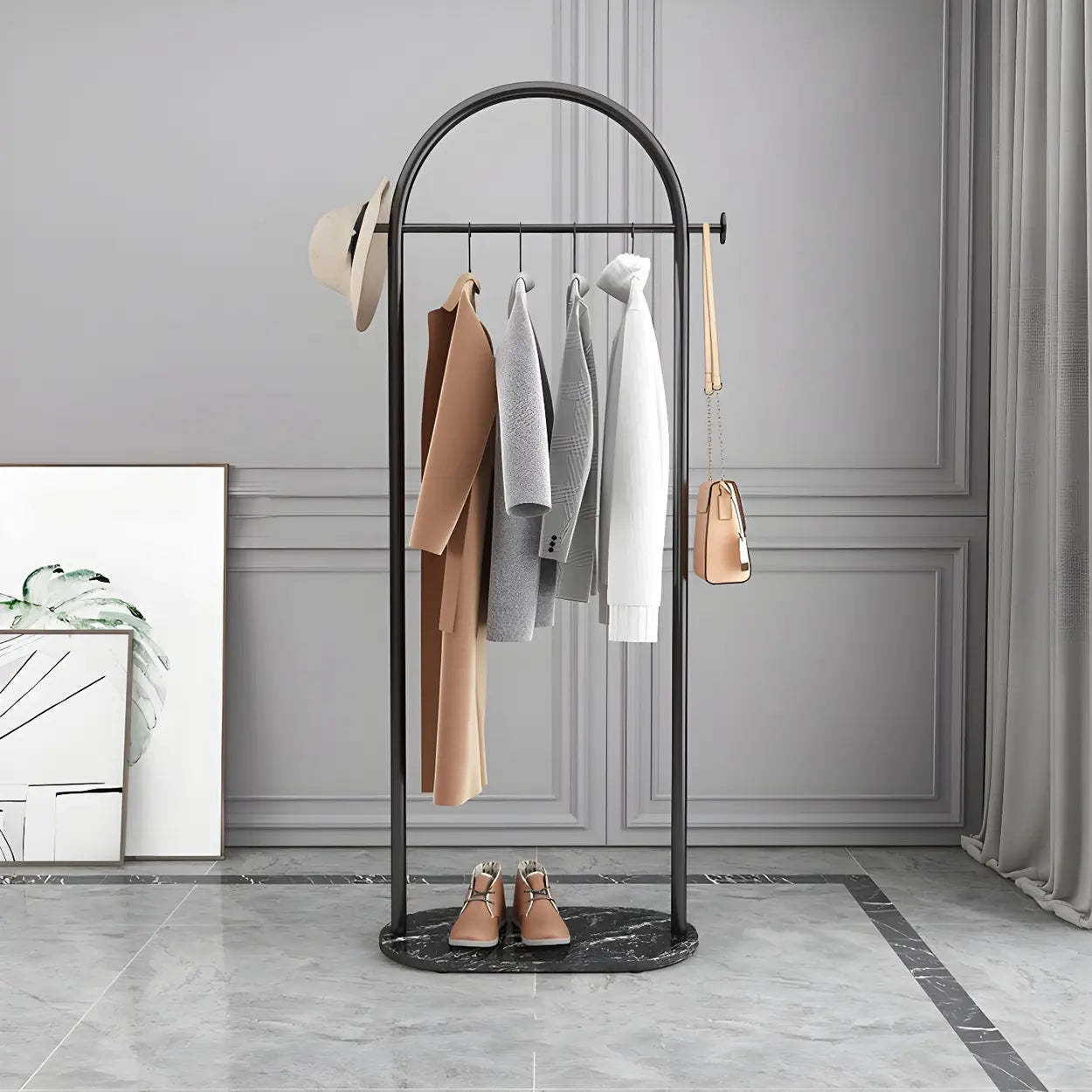Arch Freestanding Coat Rack with Shelf