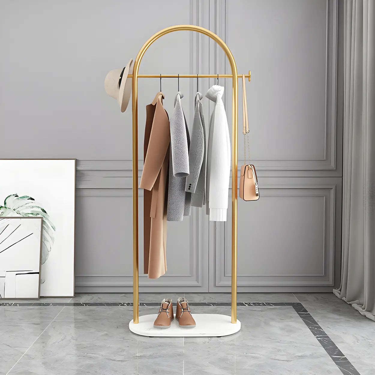 Arch Freestanding Coat Rack with Shelf