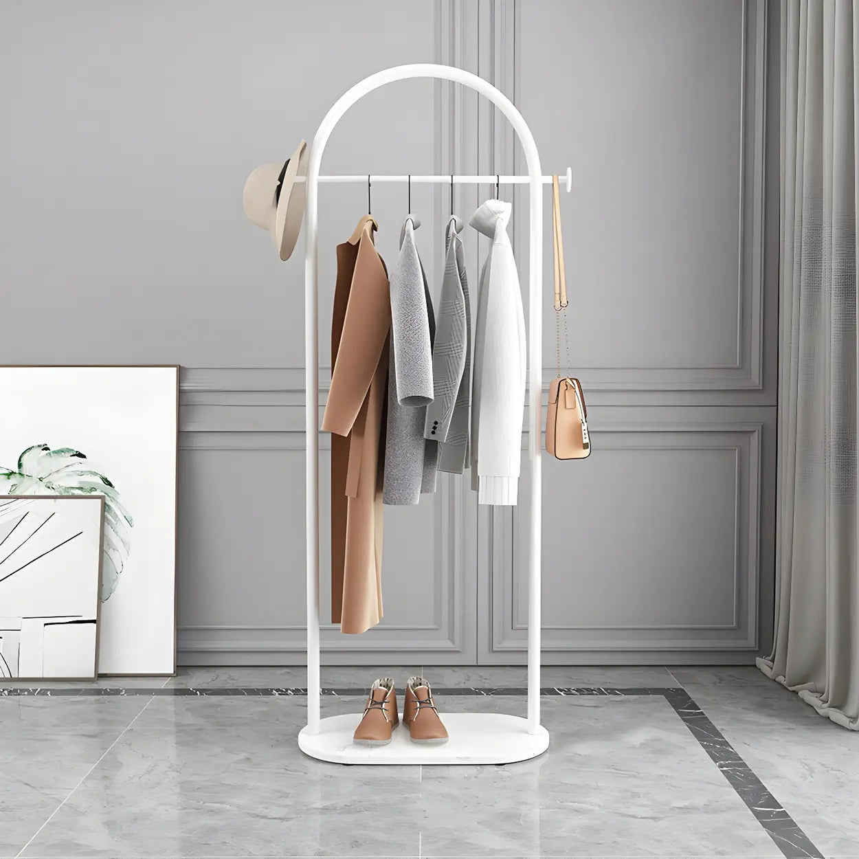 Arch Freestanding Coat Rack with Shelf