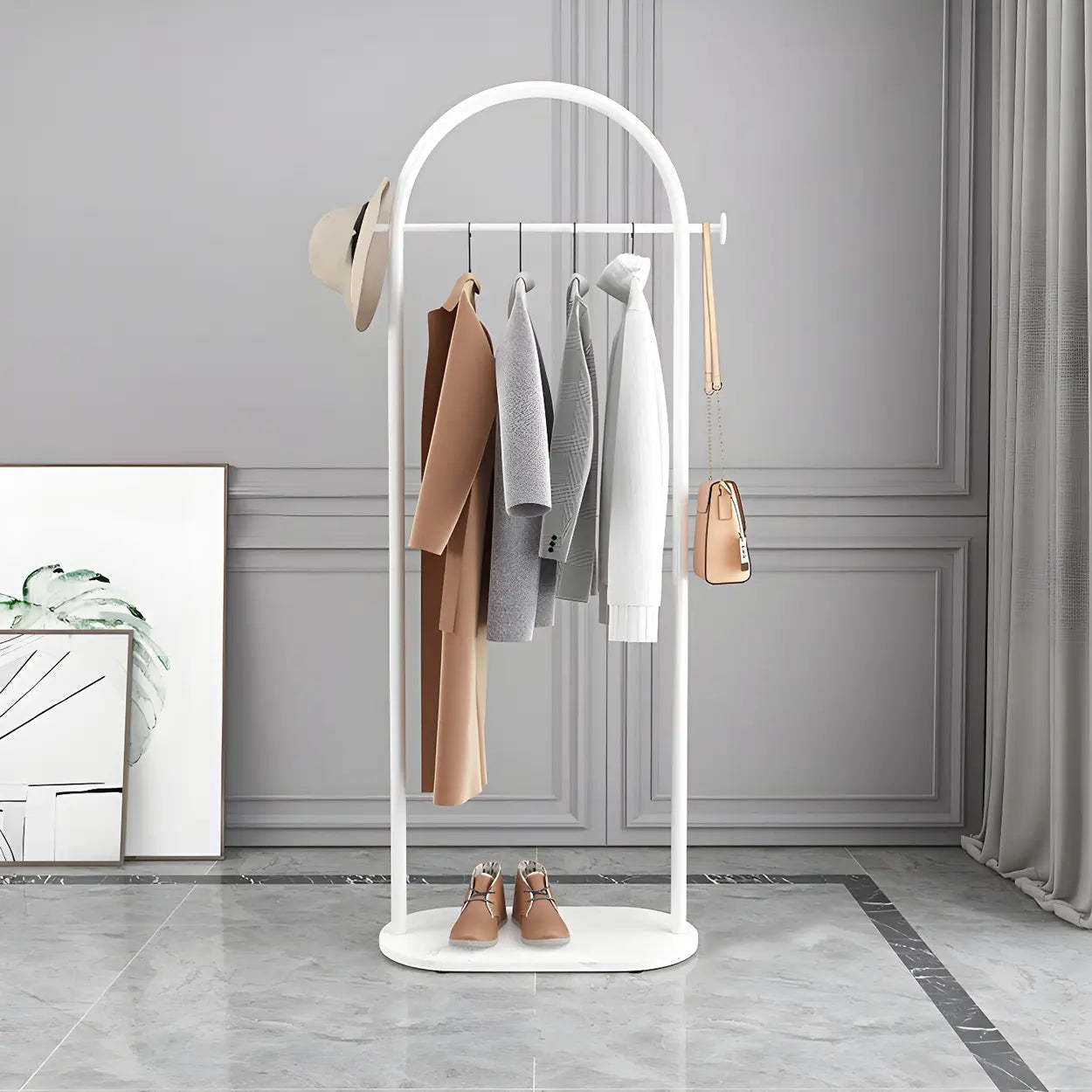Arch Freestanding Coat Rack with Shelf