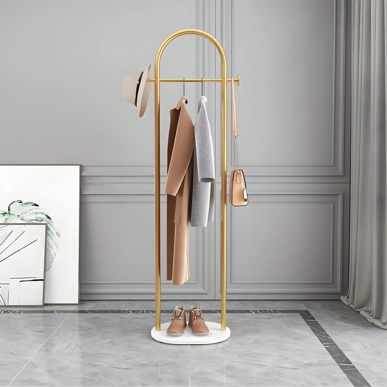 Arch Freestanding Coat Rack with Shelf
