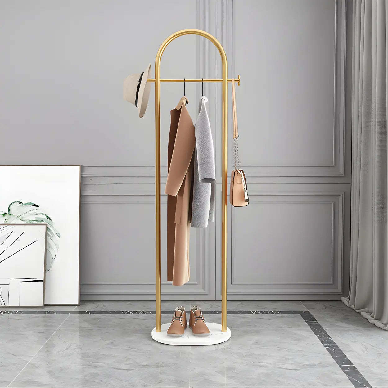 Arch Freestanding Coat Rack with Shelf