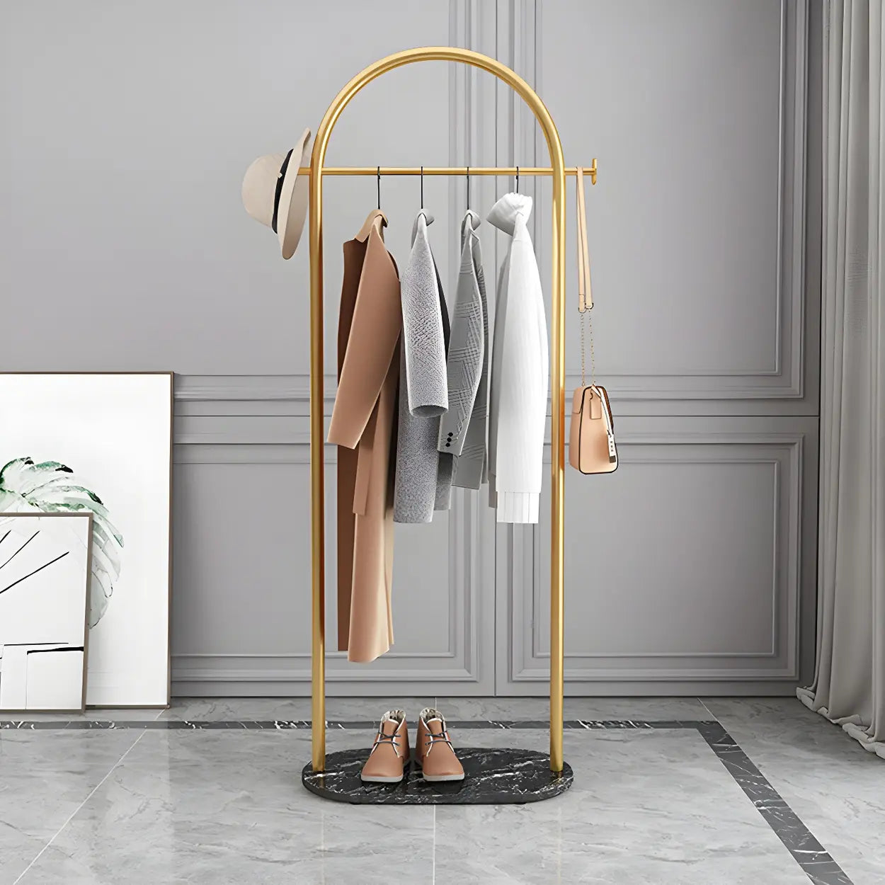 Arch Freestanding Coat Rack with Shelf