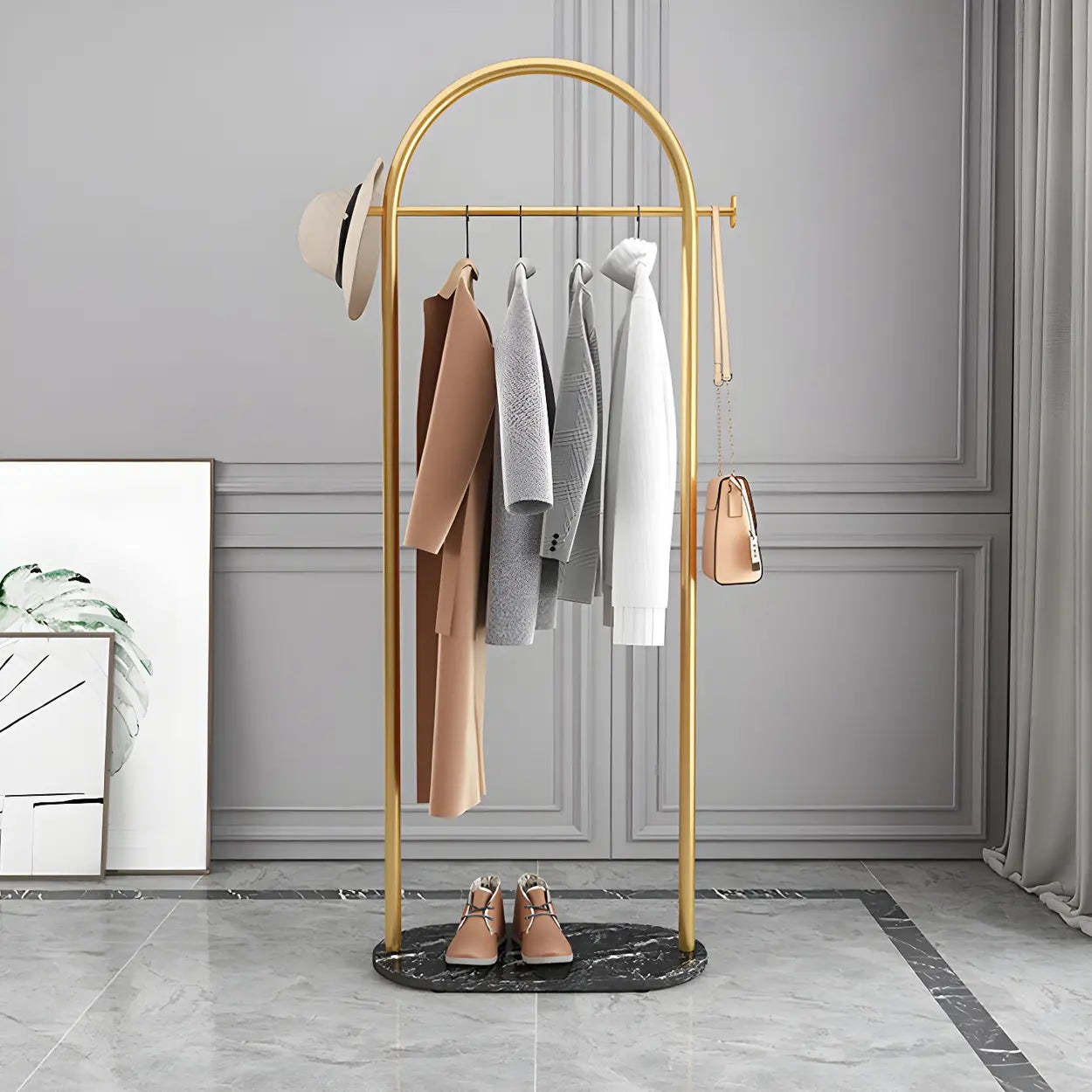 Arch Freestanding Coat Rack with Shelf