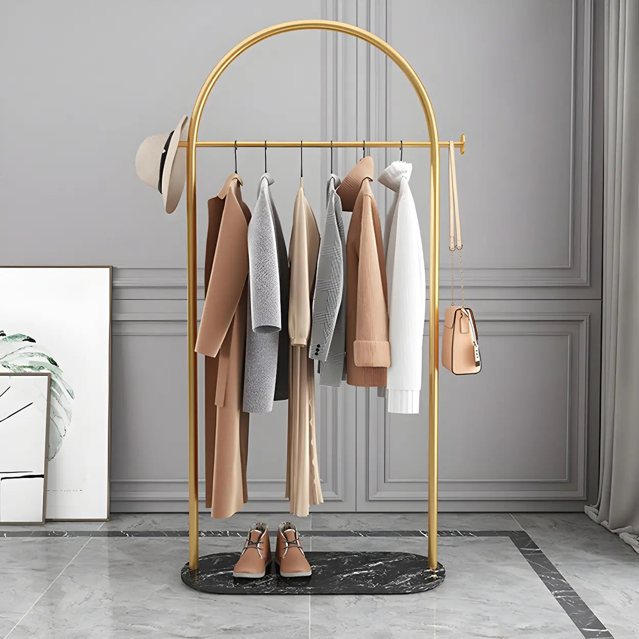 Arch Freestanding Coat Rack with Shelf