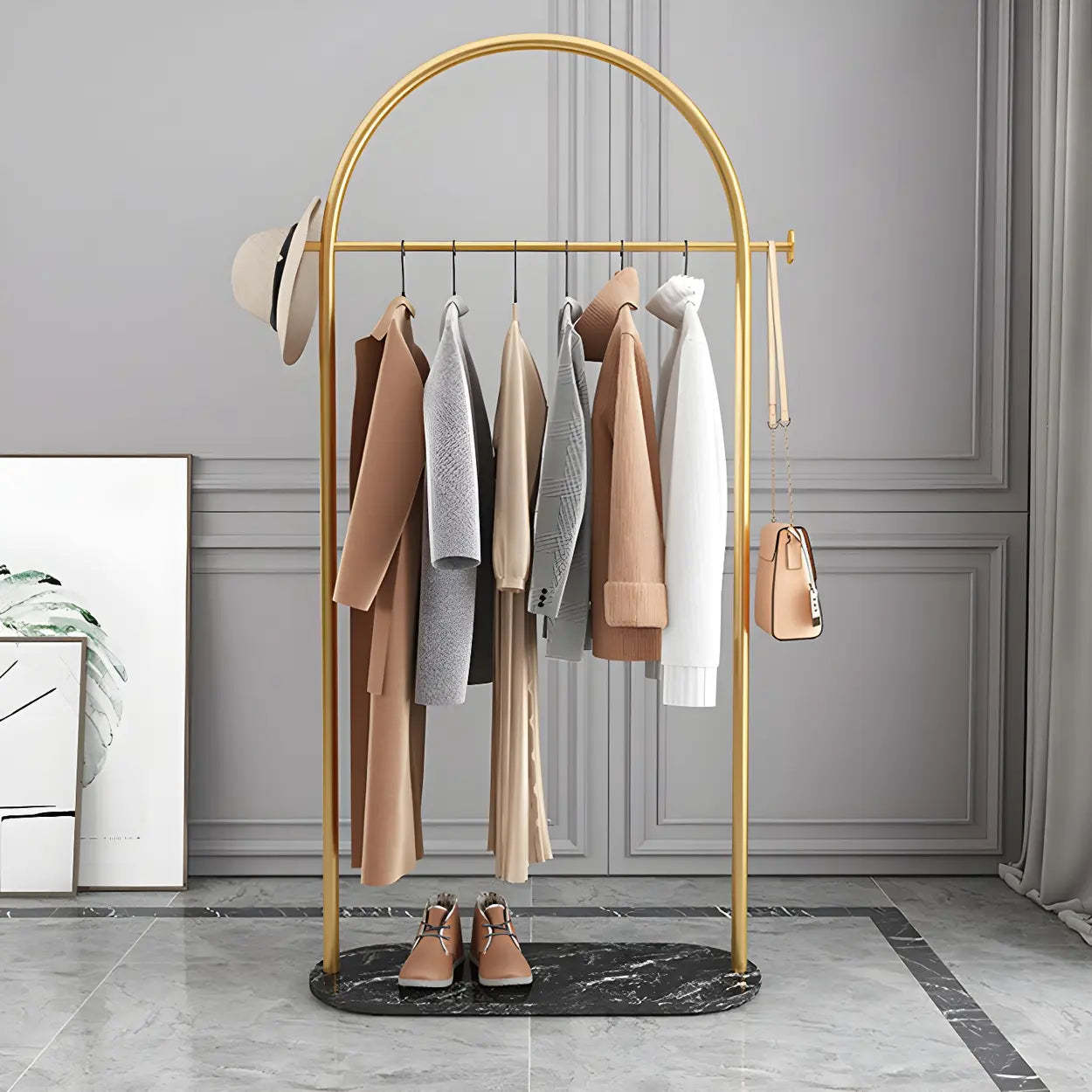 Arch Freestanding Coat Rack with Shelf