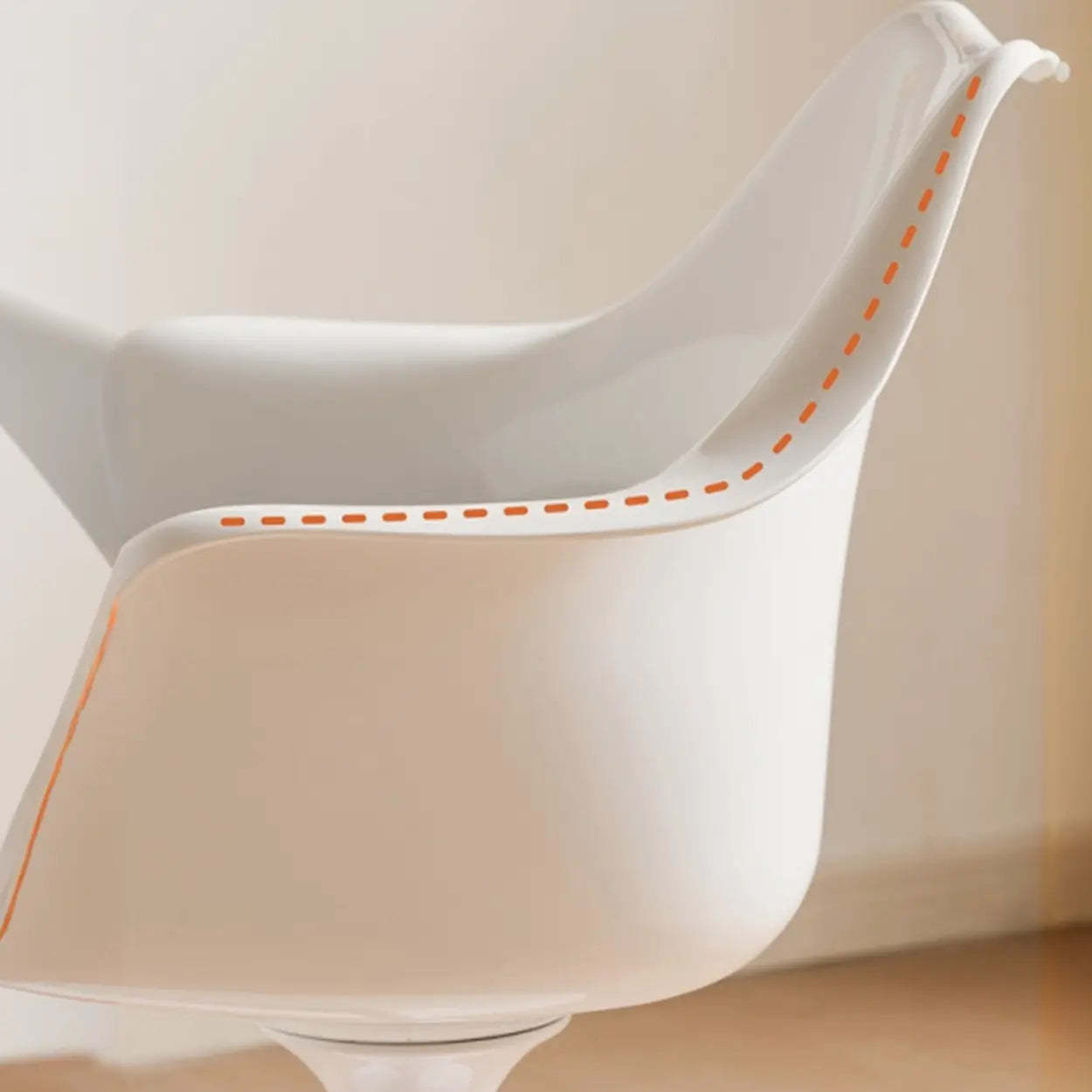 Polyurethane Tulip Dining Chair