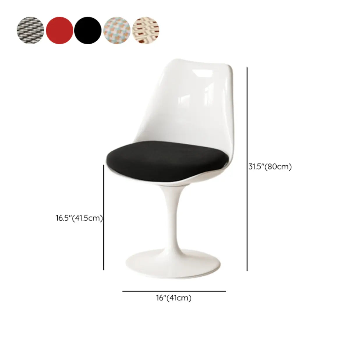 Polyurethane Tulip Dining Chair