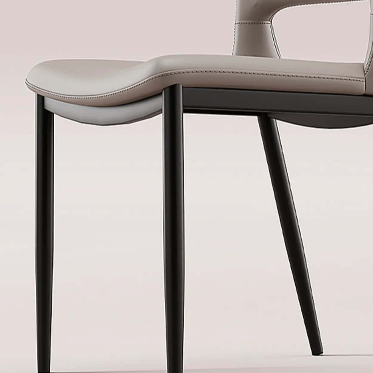 Art Deco Orange Armless Dining Chair