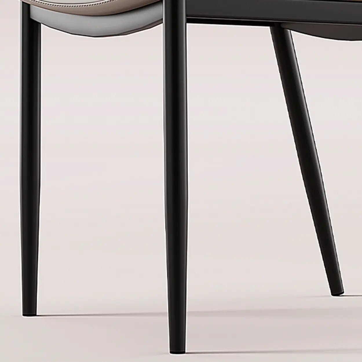 Art Deco Orange Armless Dining Chair