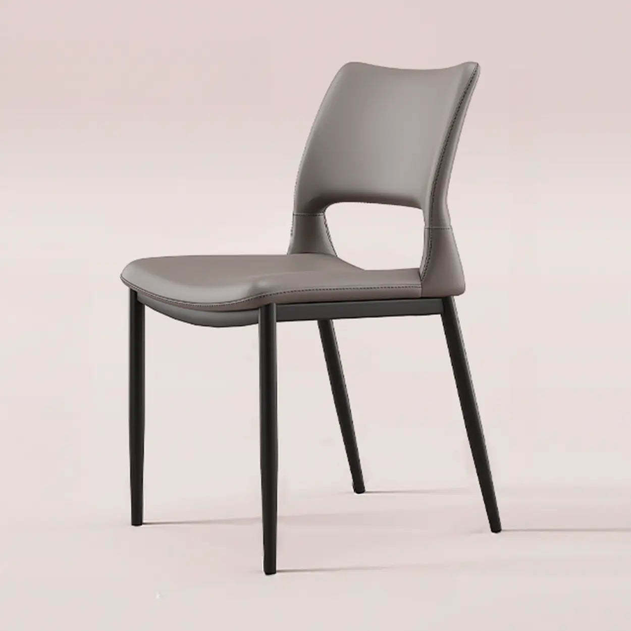 Art Deco Orange Armless Dining Chair — Orange