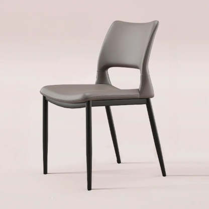 Art Deco Orange Armless Dining Chair — Orange