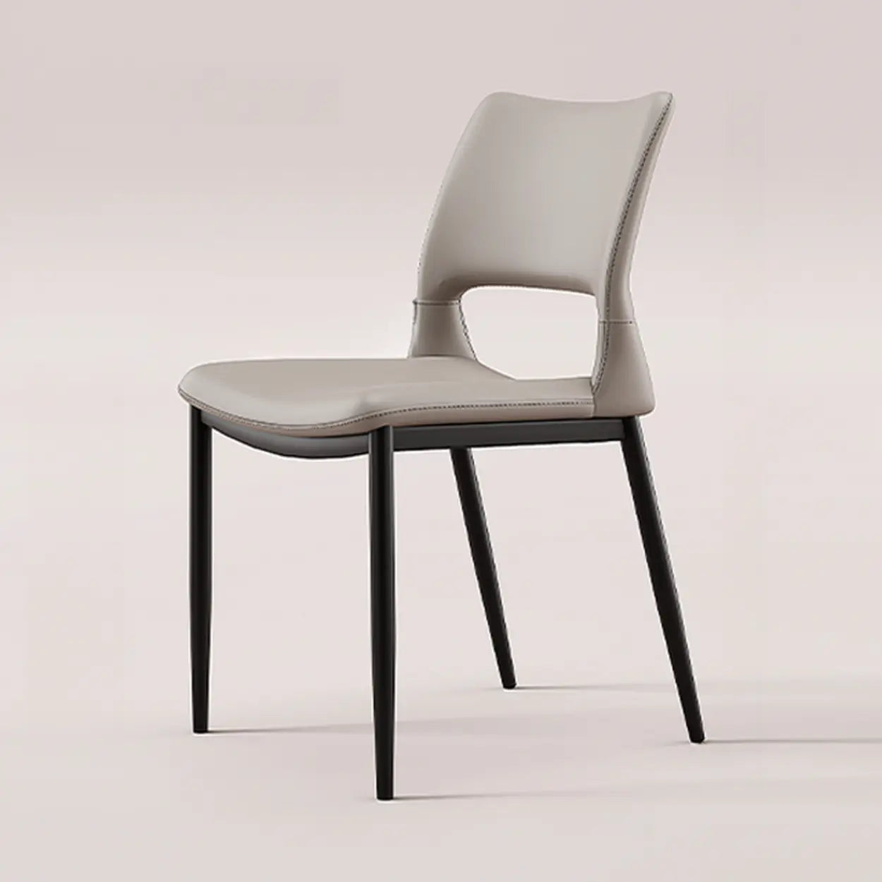 Art Deco Orange Armless Dining Chair