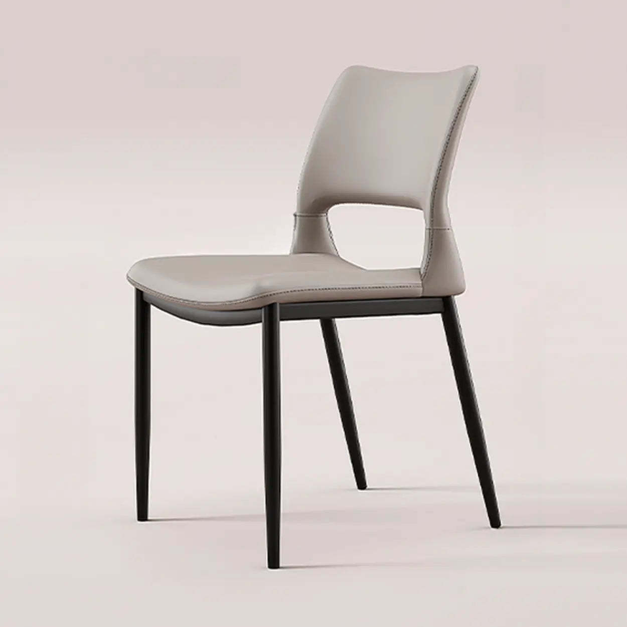 Art Deco Orange Armless Dining Chair