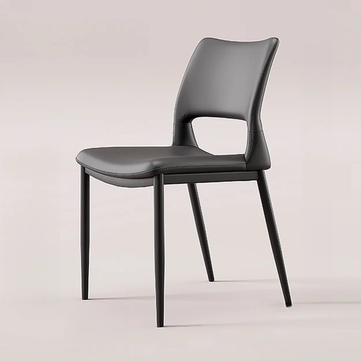 Art Deco Orange Armless Dining Chair