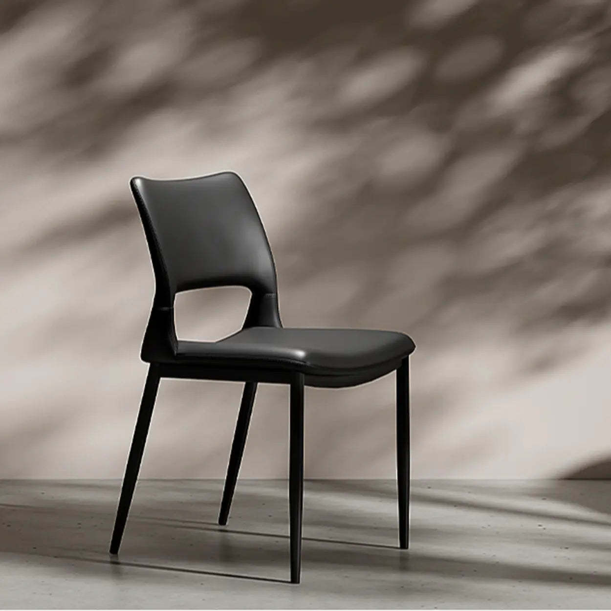 Art Deco Orange Armless Dining Chair