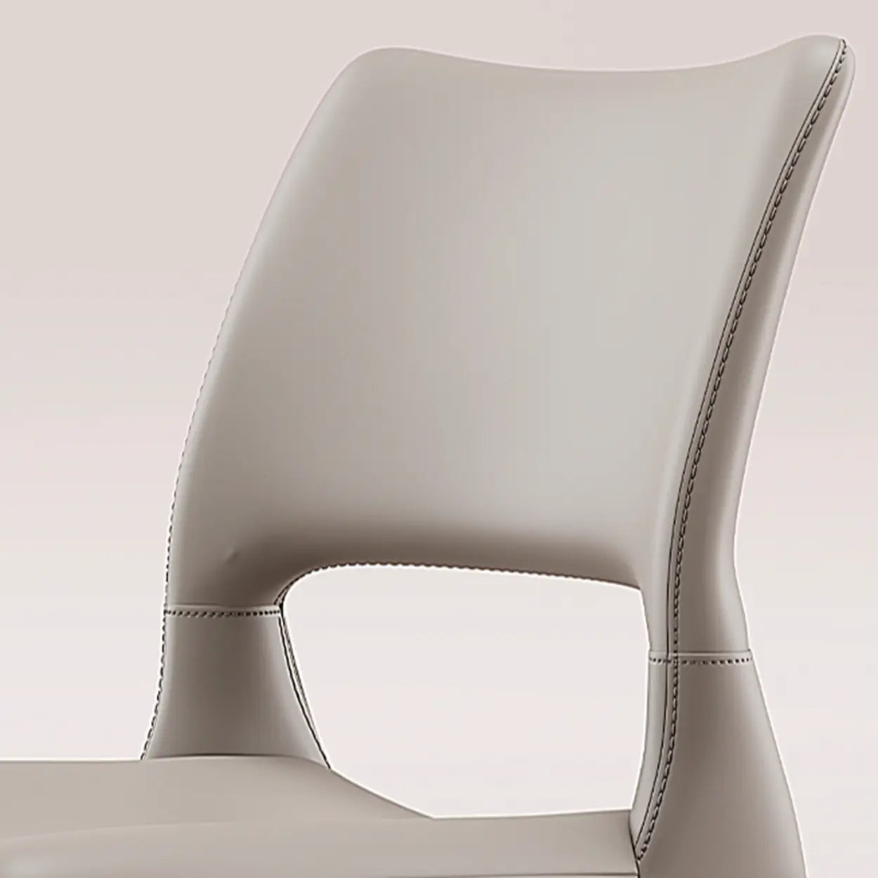 Art Deco Orange Armless Dining Chair