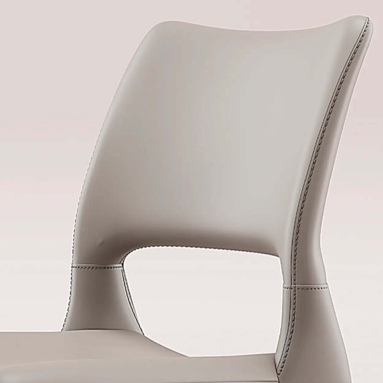 Art Deco Orange Armless Dining Chair