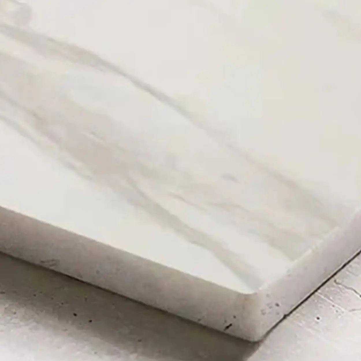 Art Deco White Sintered Stone Round Side Table