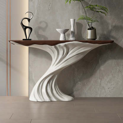 Artistic Rectangular Stump Base Console Table