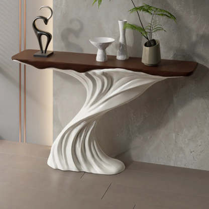 Artistic Rectangular Stump Base Console Table