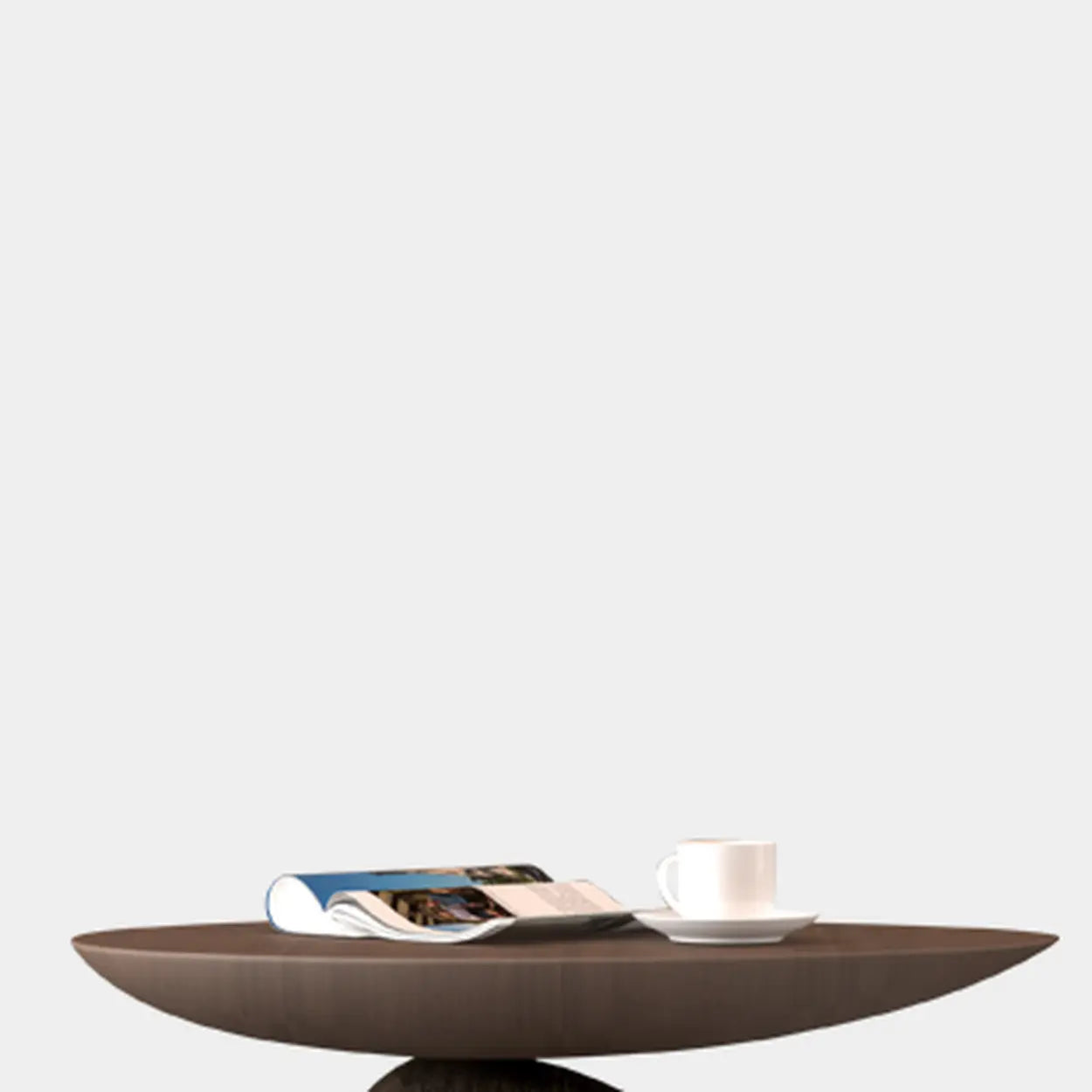 Artistic Sculptural Abstract Oval Side Table