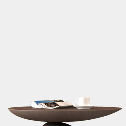 Artistic Sculptural Abstract Oval Side Table