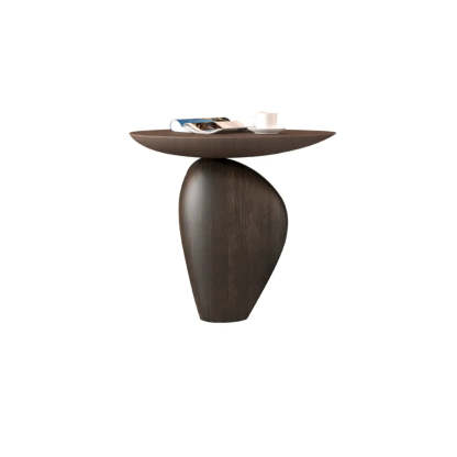 Artistic Sculptural Abstract Oval Side Table