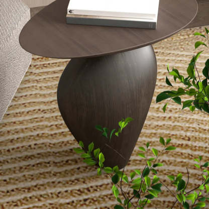 Artistic Sculptural Abstract Oval Side Table