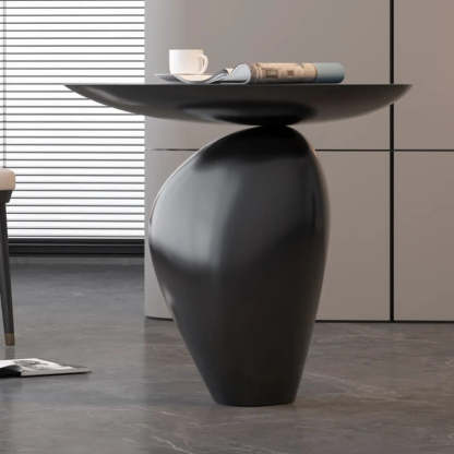 Artistic Sculptural Abstract Oval Side Table