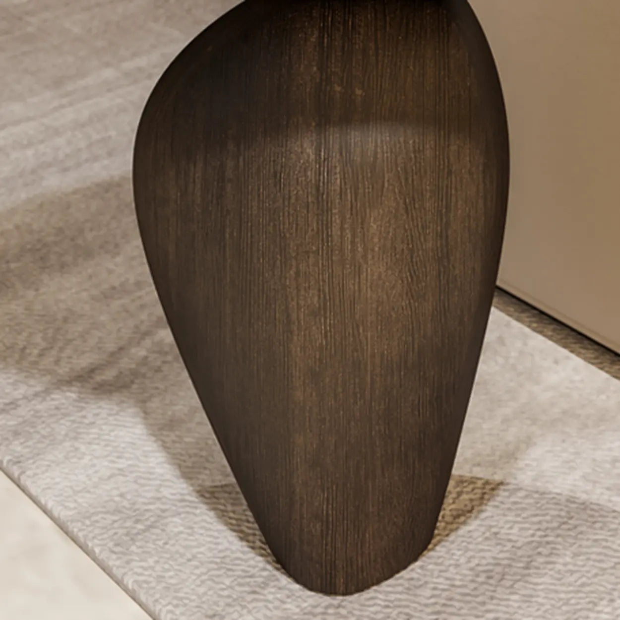 Artistic Sculptural Abstract Oval Side Table