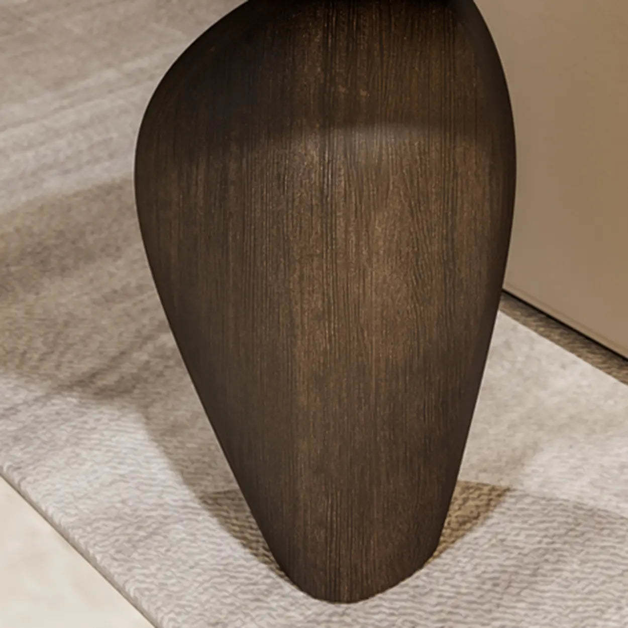 Artistic Sculptural Abstract Oval Side Table