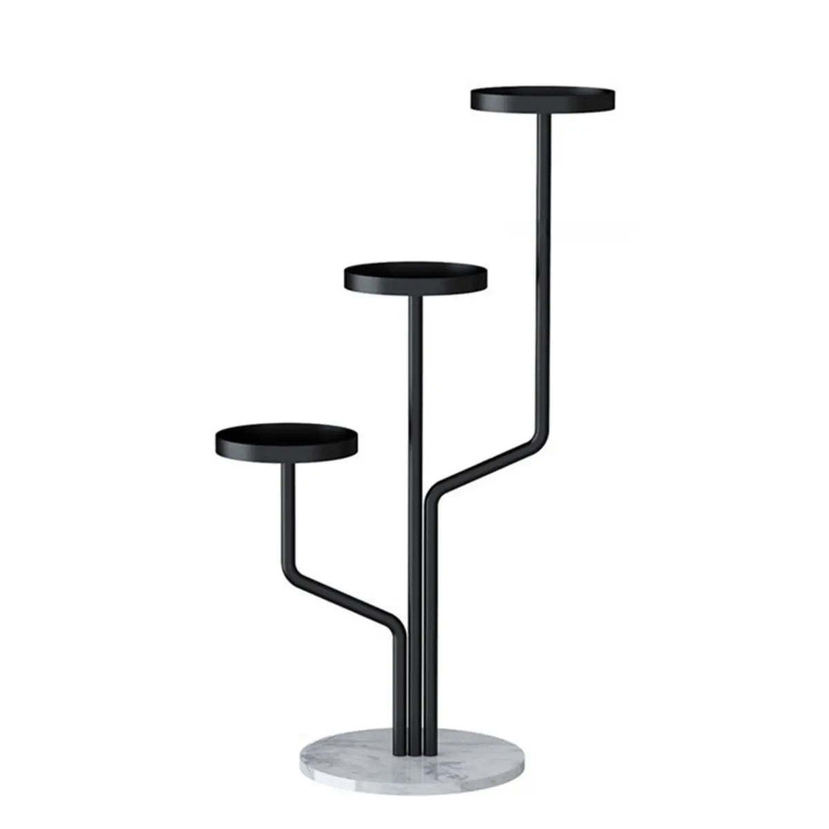 Stand artistic -f1 plant stand h in metal — 22.8" L x 13.8" W x 39.4" H / Black & White