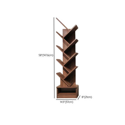 Artistic Tree-Shape Wood Display Bookcase