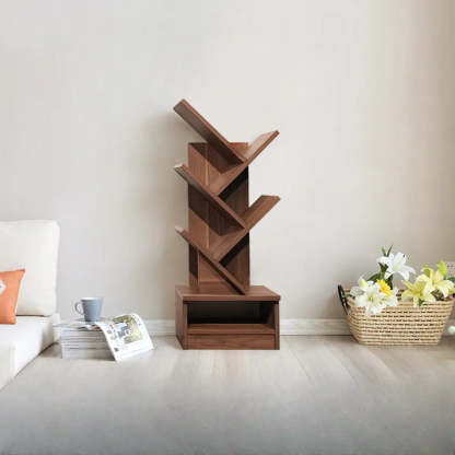Artistic Tree-Shape Wood Display Bookcase