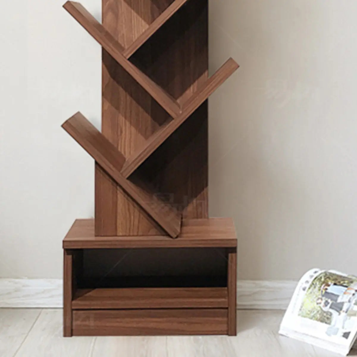 Artistic Tree-Shape Wood Display Bookcase