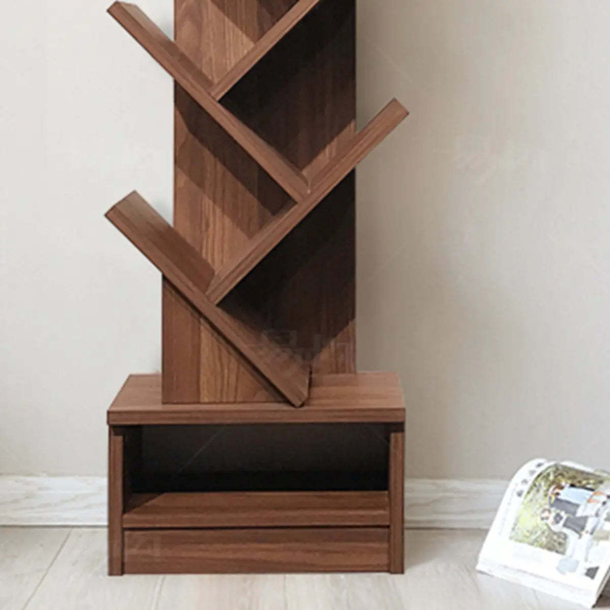 Artistic Tree-Shape Wood Display Bookcase